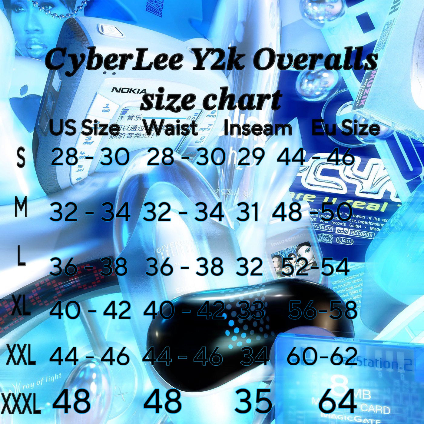 CyberLee Y2k Overalls