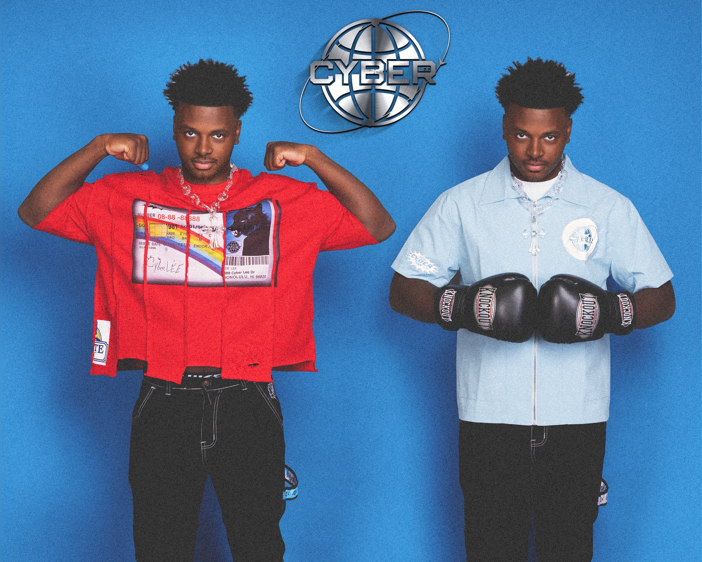 CyberLee 5 panel deconstructed distressed T-Shirt (Ready to Ship)