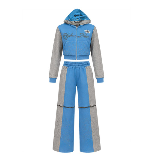 Blue/ Gray Cyber Tracksuit