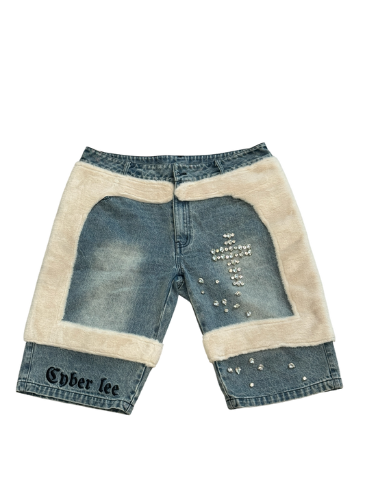 Iced Out CyberLee Jorts